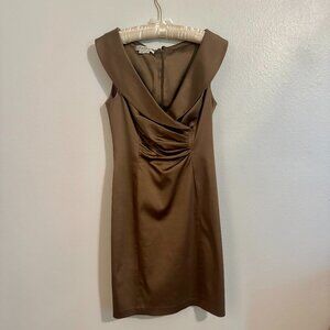 Kay Unger Brown Silk Dress Size 6